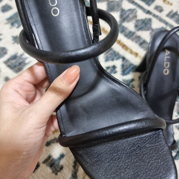 Aldo Black Strappy Heels - Picture 6 of 7
